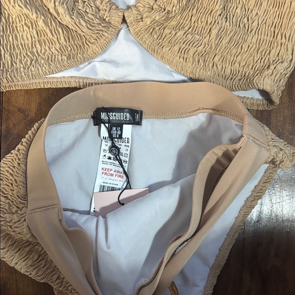 Missguided Beige Bikini Set with Headband - Picture 7 of 8